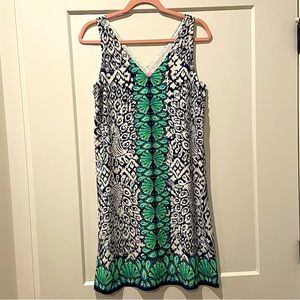 NWOT Lily Pulitzer Sleeveless Dress Size Small with Green & White Floral Design